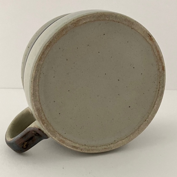 Horizon Otagiri Stoneware Round Soup Mug Blue and Brown Stripes - Picture 8 of 11